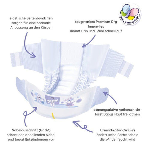 Bella Baby Happy Windeln Gr. 1, Newborn 2-5kg